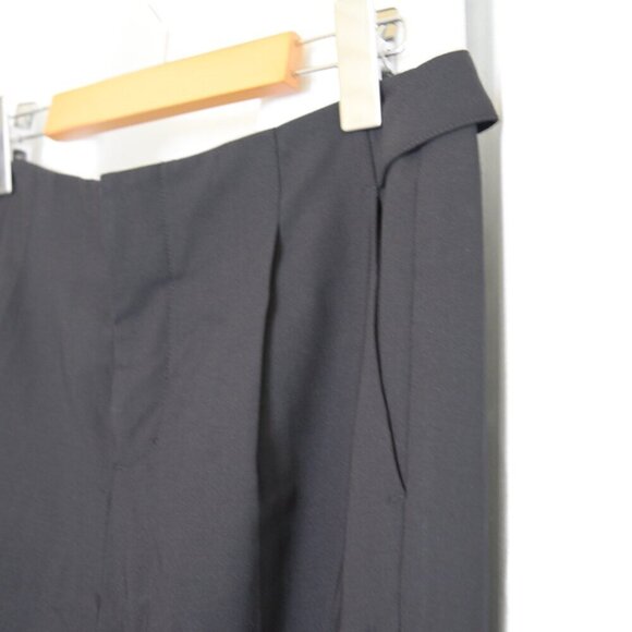 Vince Black Wool Tapered Trousers Adjustable Waist Sz 2 - Picture 6 of 7